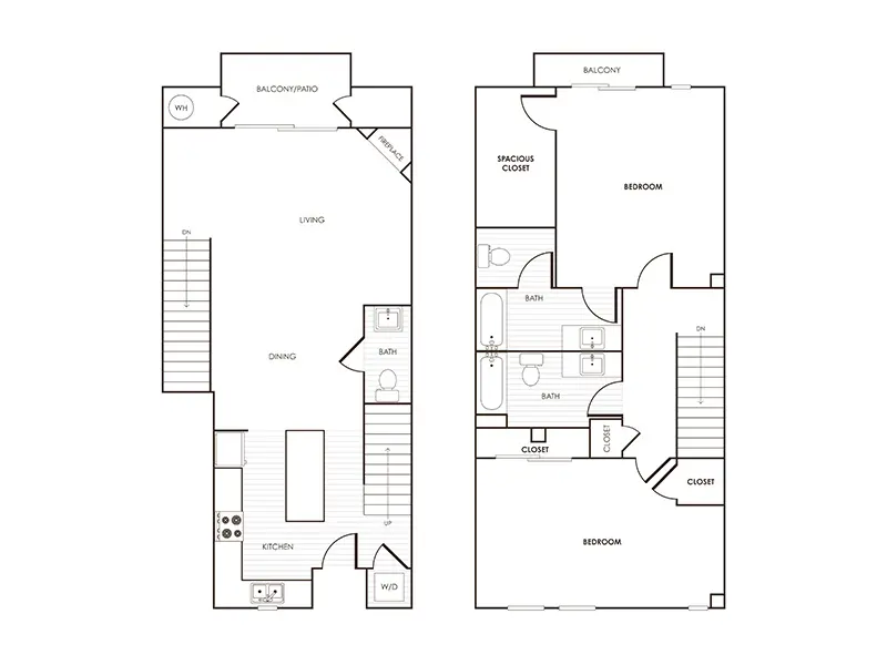 2x2.5 floorplan at Paseos at Montclair North